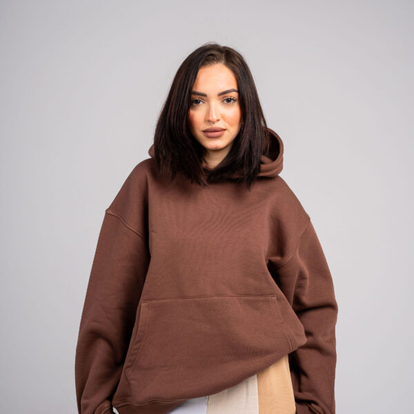 Plain Brown Oversized Hoodie