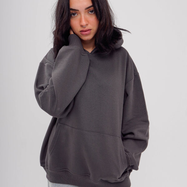 Plain Grey Oversized Hoodie