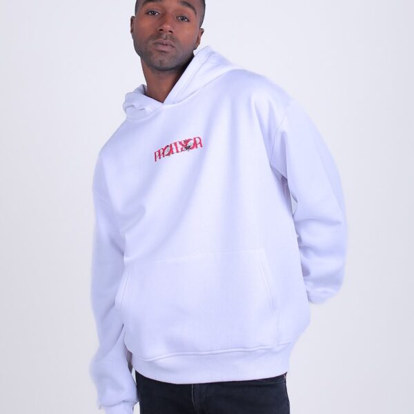 Professor Oversized White Hoodie